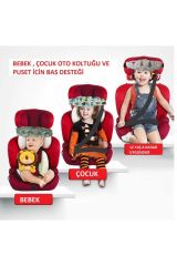 Oto Koltugu Ve Puset Için Baş Destegi %100 Pamuk Kumaştan Üretilmiş