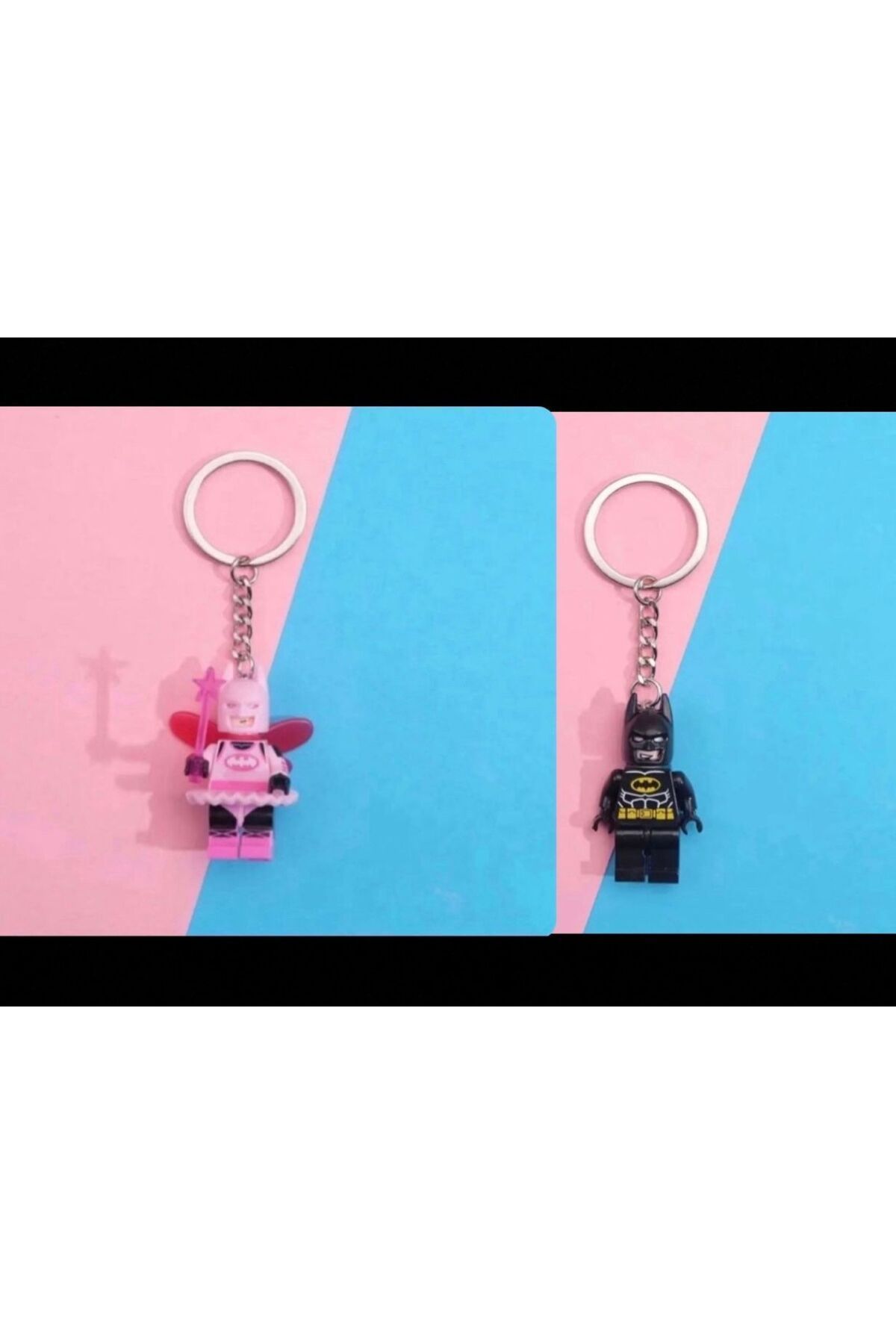 2 li anahtarlık mini fiğür Batman & fairy Batman