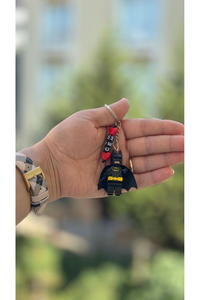 Mini figür anahtarlık Batman kişiye özel isimli