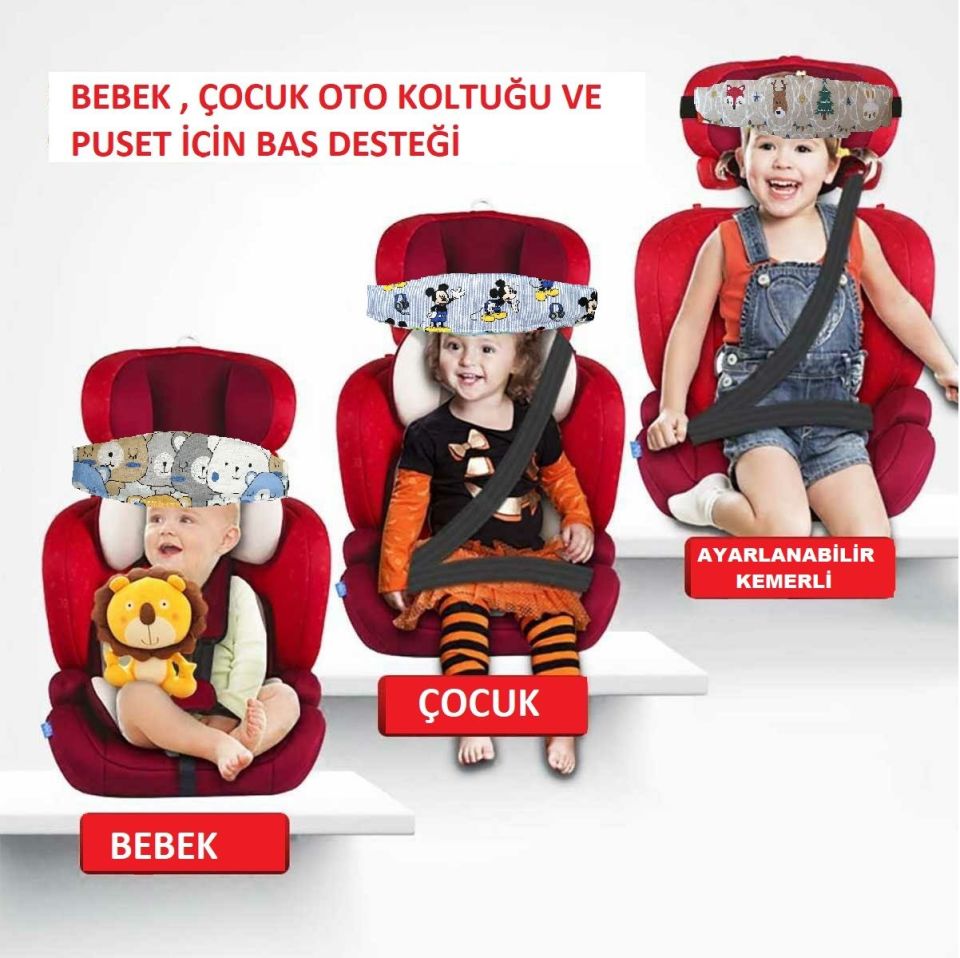 Oto Koltugu Ve Puset Için Baş Destegi %100 Pamuk Kumaştır