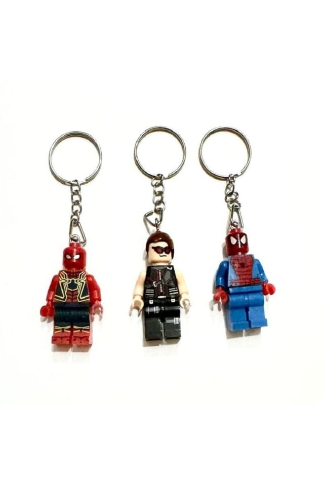 3 Adet Mini figür Anahtarlık Okul Çantası Süsü