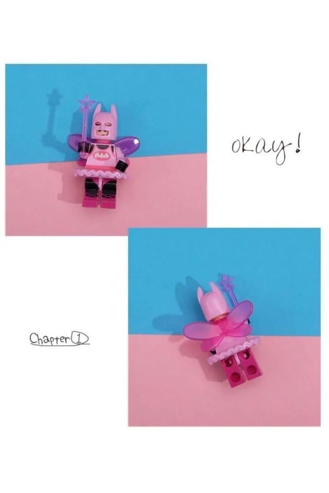 3 adet Mini fiğür anahtarlık  Batman serisi okul çantası süsü
