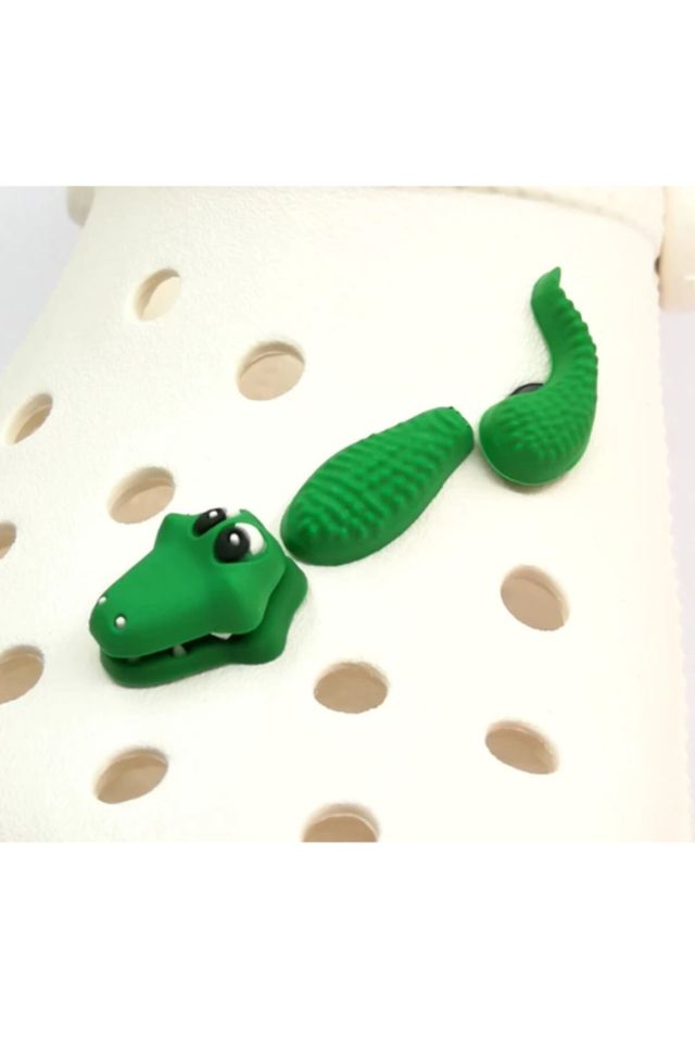 3 D Terlik Süsü (3 Parça) Timsah