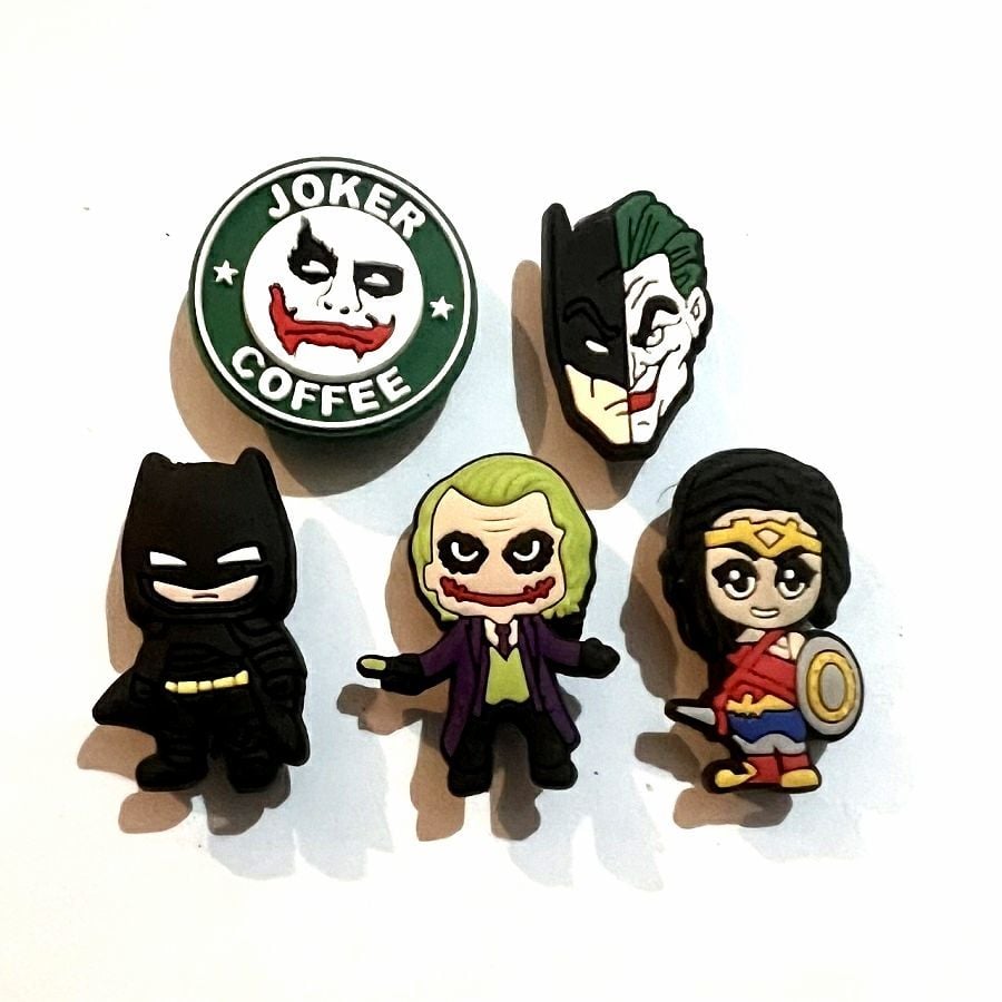 cros Terlik Süsleri set 5 Adet joker&batman 1. kalite
