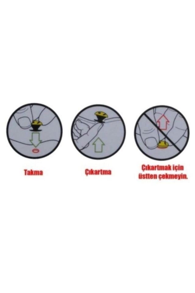 Kırmızı Figürler Tasarımlı Terlik Süsü 3'lü Set