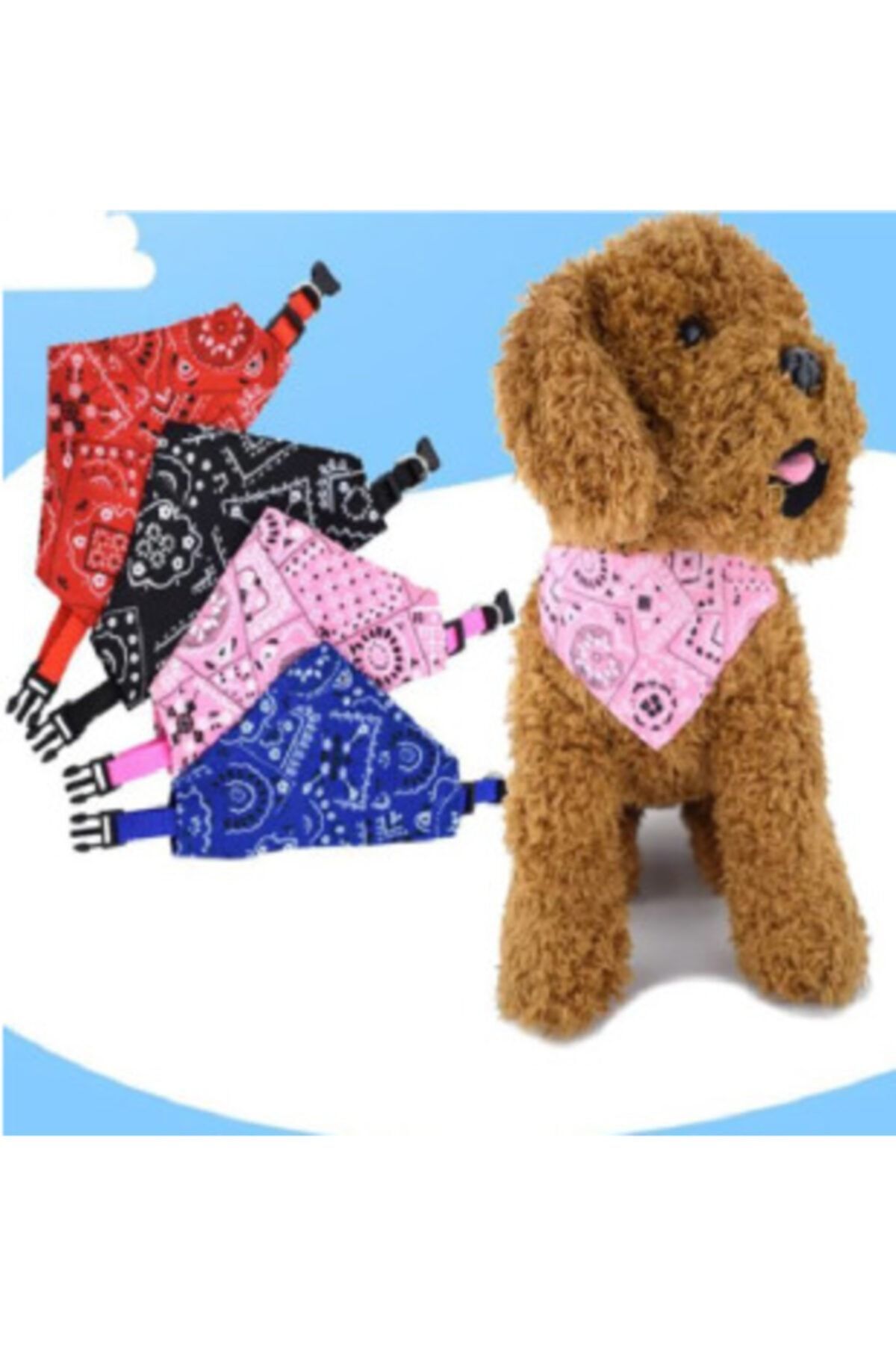 Pet Bandana Büyük Irk Köpekler Için Tasma ,fular Ayarlanabilir Kemerli Siyah
