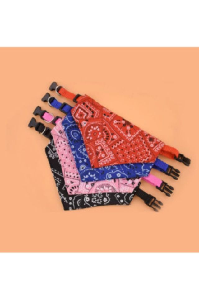 Pet Bandana Büyük Irk Köpekler Için Tasma ,fular Ayarlanabilir Kemerli Siyah