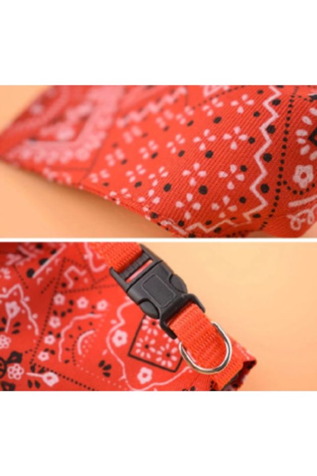 Pet Bandana Büyük Irk Köpekler Için Tasma ,fular Ayarlanabilir Kemerli Siyah
