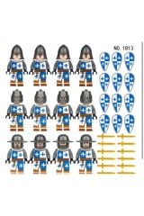 12 Adet OrtaÇağ  Şövalyeleri Yapı Taşları Mini Figür