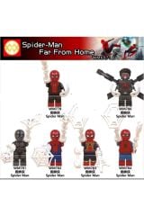 6 adet yapı taşları mini figür spider-man set