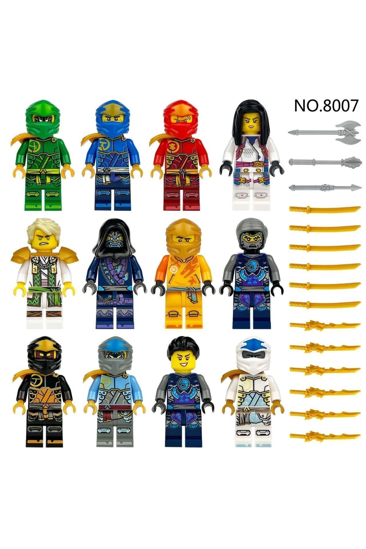 12 adet ninja go yapı taşları uyumlu