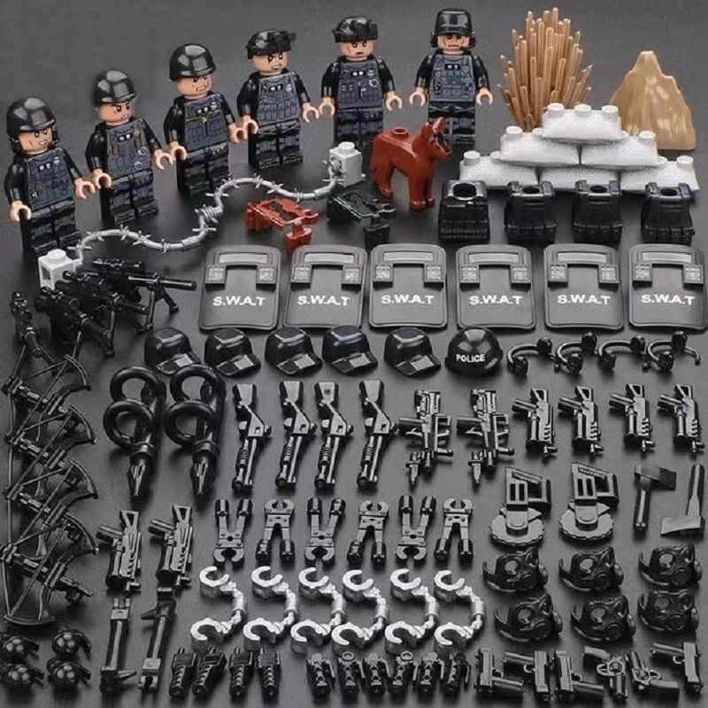 6 LI Swat Askerli Set görseldeki tüm aksesuarlar dahildir