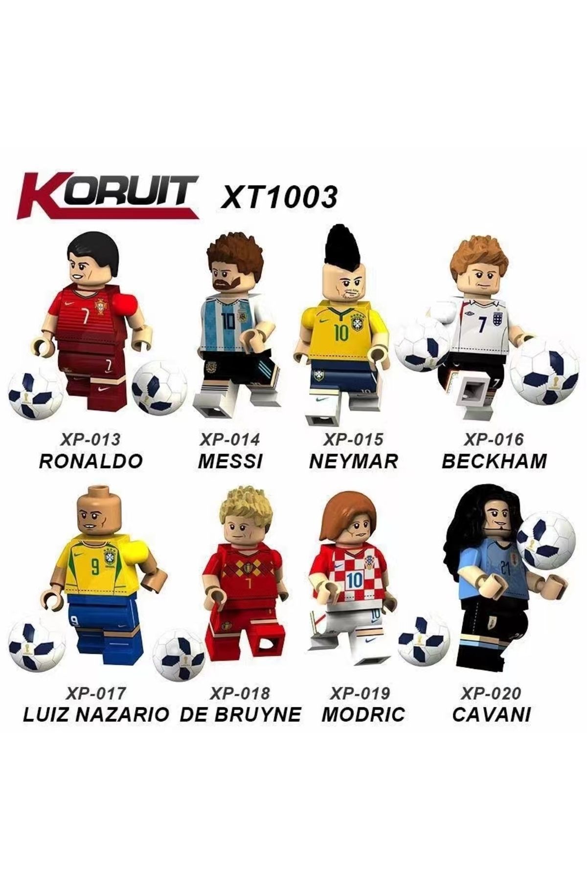 8 Adet Uyumlu Yapı Taşları Fulbol’cu Seti