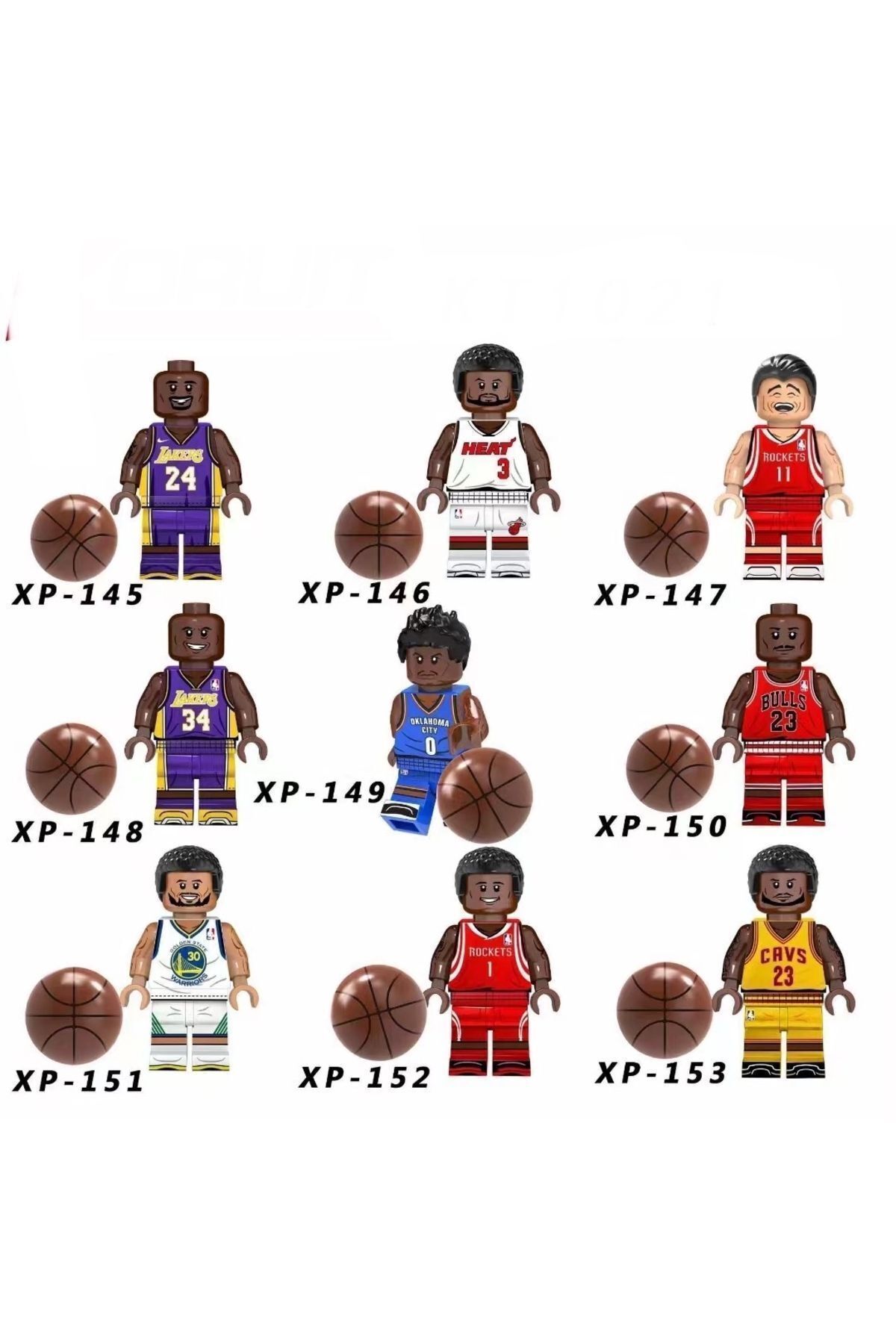 9 Adet Uyumlu Yapı Taşları Basketbolcu Seti
