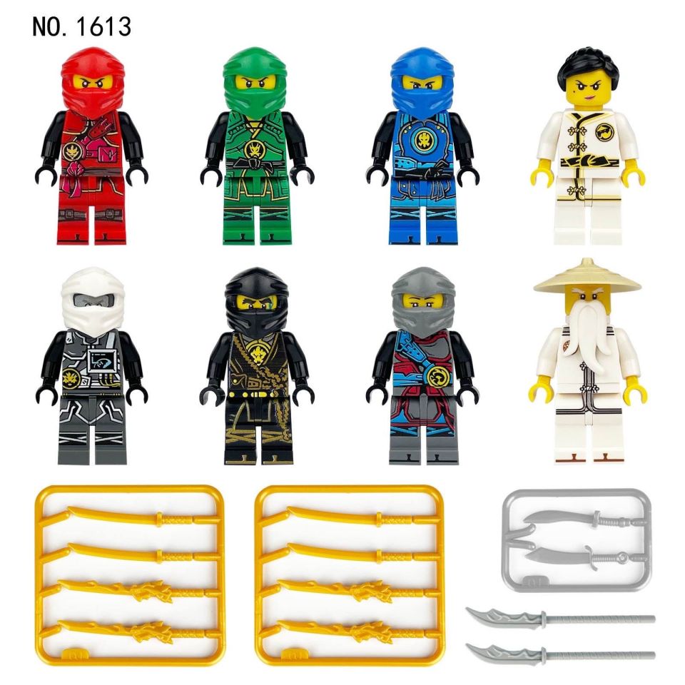 8 Adet Ninja go Lego uyumlu set görsel gibidir