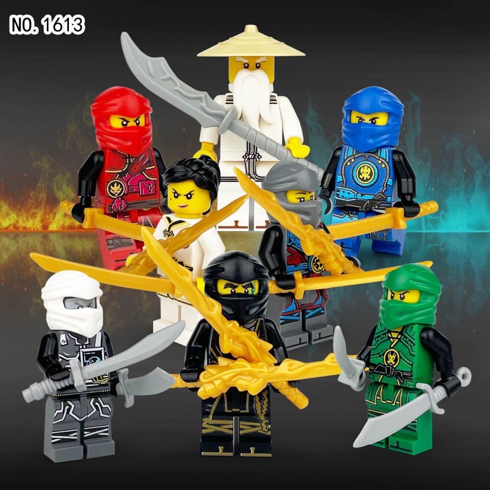 8 Adet Ninja go Lego uyumlu set görsel gibidir