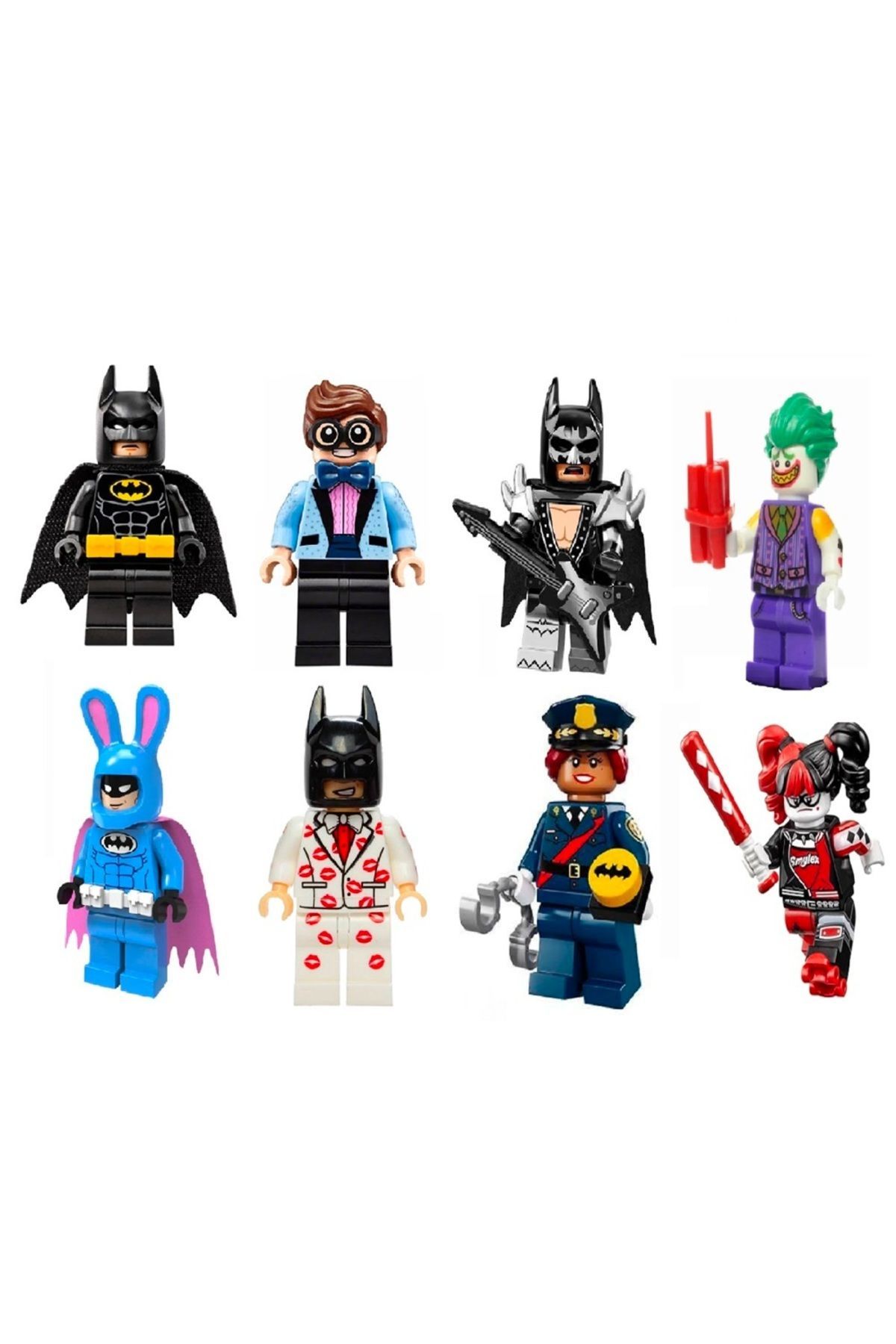 Mini figür arkham Batman serisi 8 Li Set