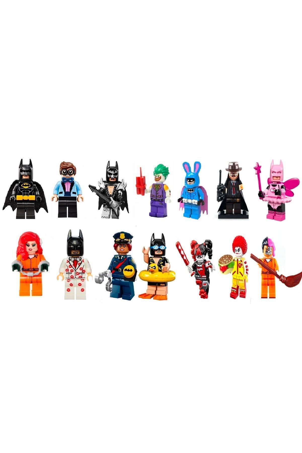 14 Lü Set Mini figür arkham Batman serisi  Serisi Görsel gibidir