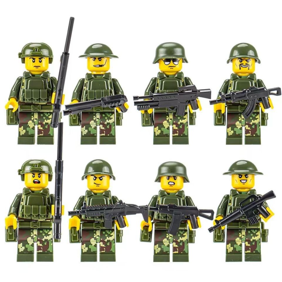 8 Adet asker seti Lego Uyumlu görsel ile aynıdır