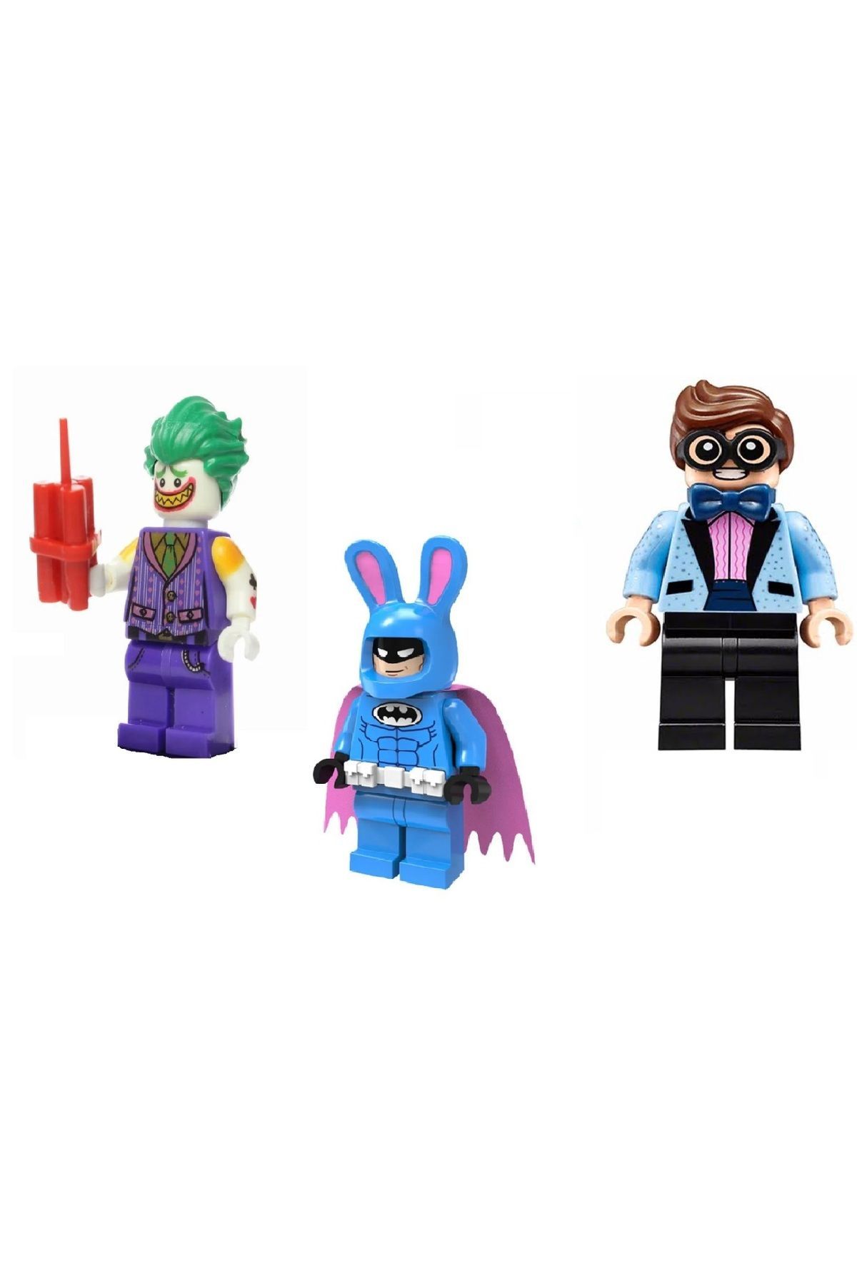 3 Lü Mini Figür Batman -JOKER- ROBİN Yapı Taşları