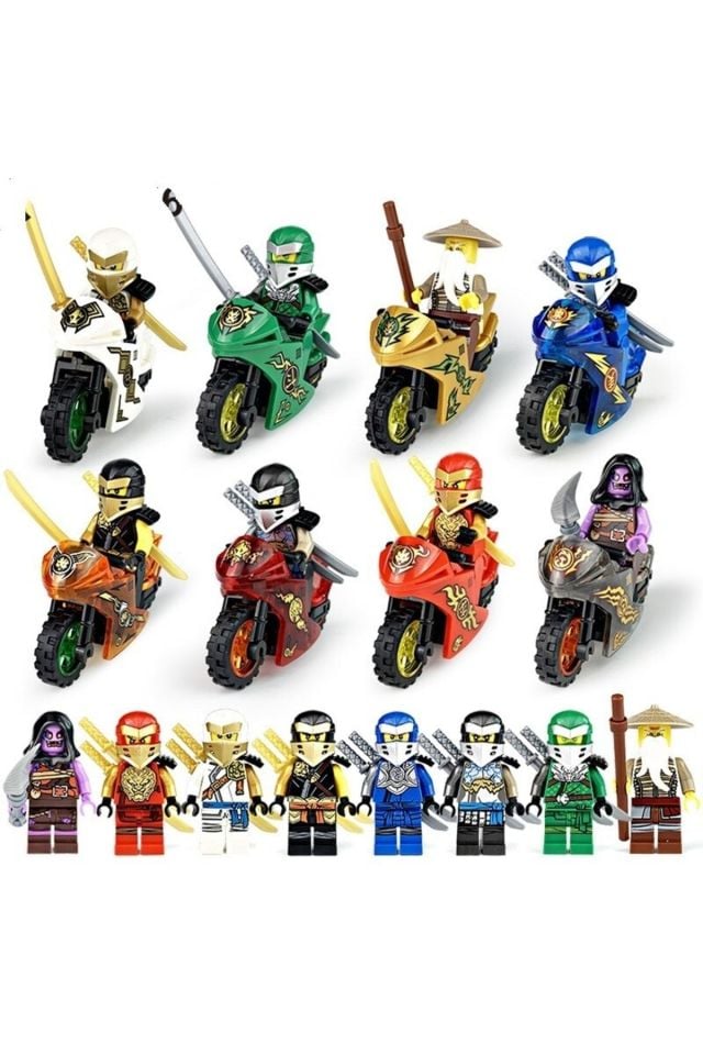 8 Adet Ninjago Motorlu Serisi Lego Uyumlu Görsel Ile Aynıdır