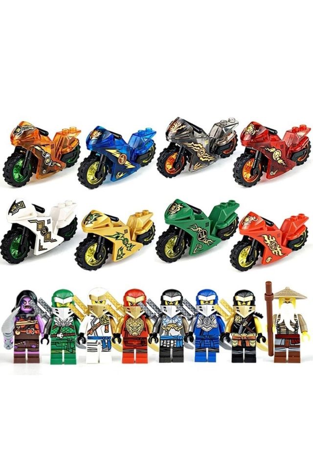 8 Adet Ninjago Motorlu Serisi Lego Uyumlu Görsel Ile Aynıdır
