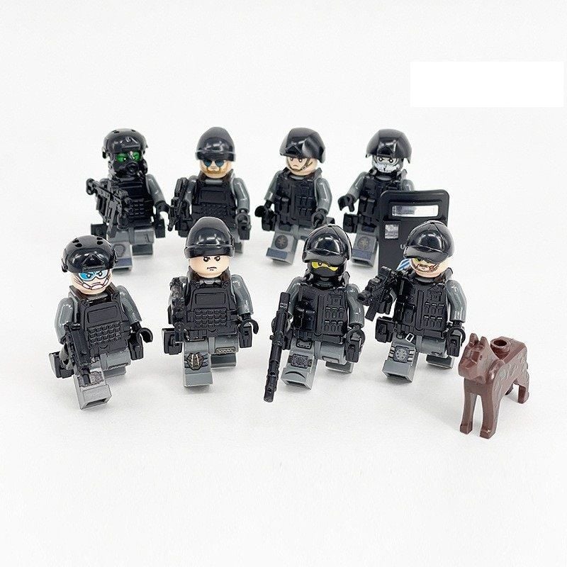 8 li Lego Uyumlu Swat Asker Figürleri görsel ile aynıdır.