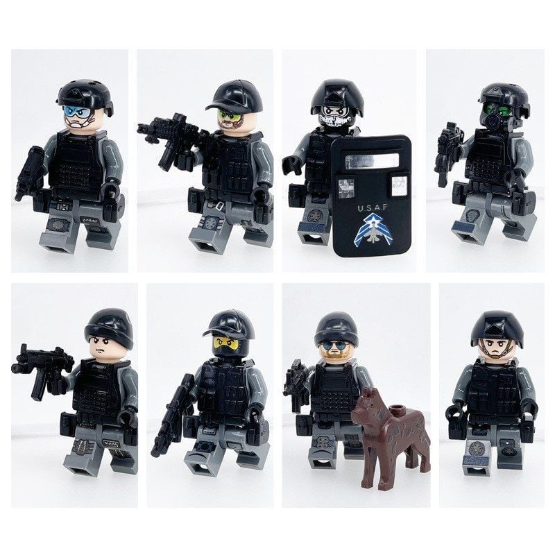8 li Lego Uyumlu Swat Asker Figürleri görsel ile aynıdır.