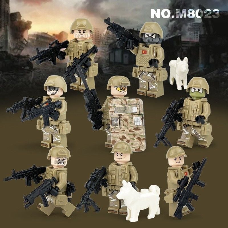 8 li Lego Uyumlu Swat Asker Figürleri görsel ile aynıdır.