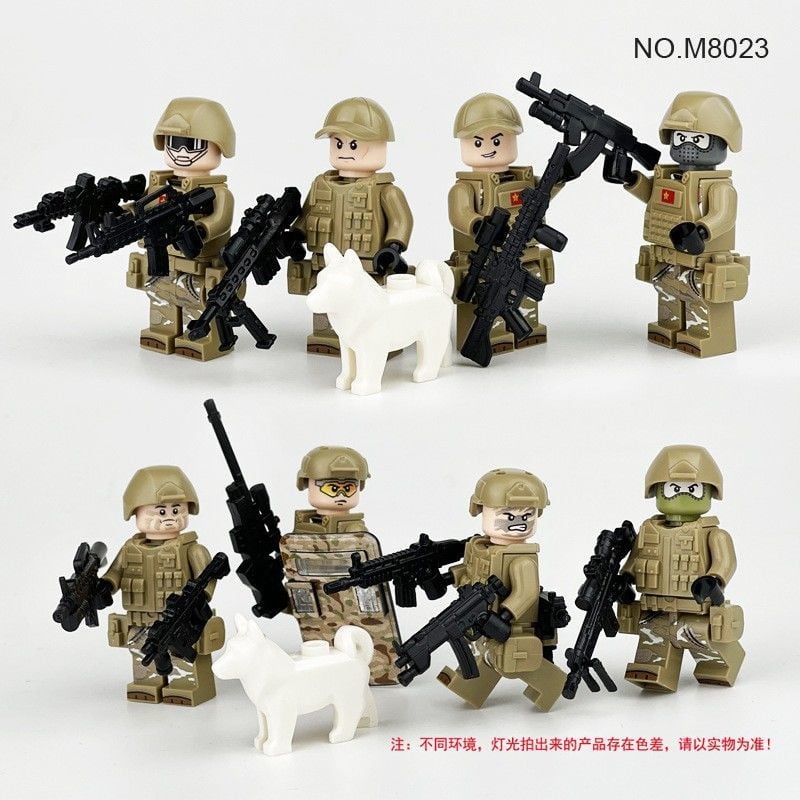 8 li Lego Uyumlu Swat Asker Figürleri görsel ile aynıdır.