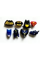 7 Adet Terlik  Süsleri  Seti Batman  Figürlü  ithal üründür