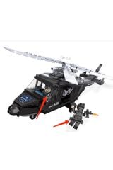 Yapı oyuncakları helikopter  ve 2 adet asker fiğür ile görsel gibidir