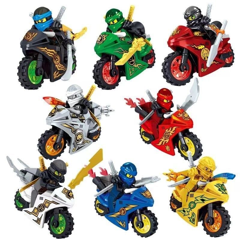 8 Adet Ninjago Motorlu Serisi Lego Uyumlu Görsel Ile Aynıdır