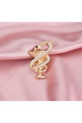 Eczacı broş  & yaka takısı eczane gold rengi