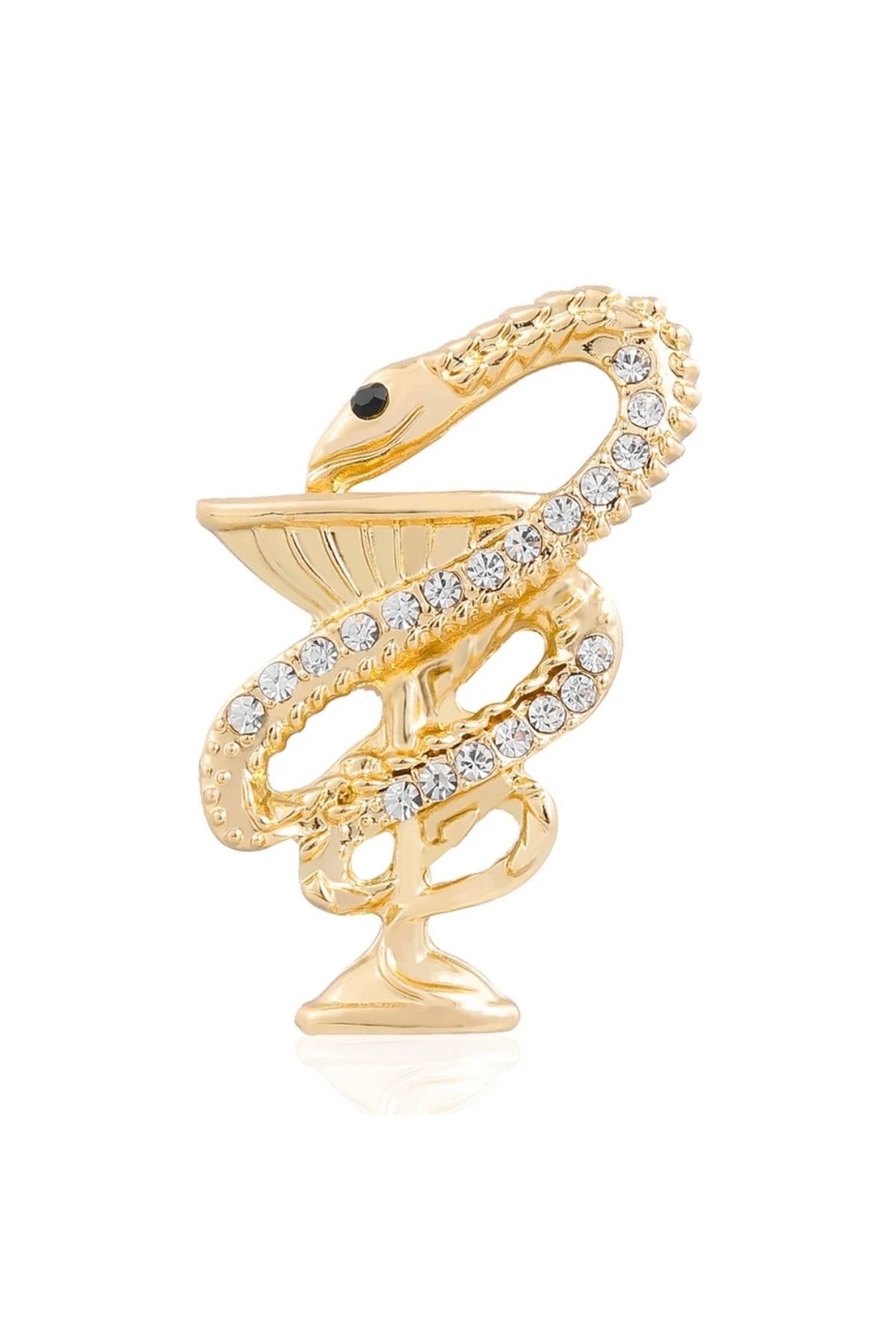 Eczacı broş  & yaka takısı eczane gold rengi
