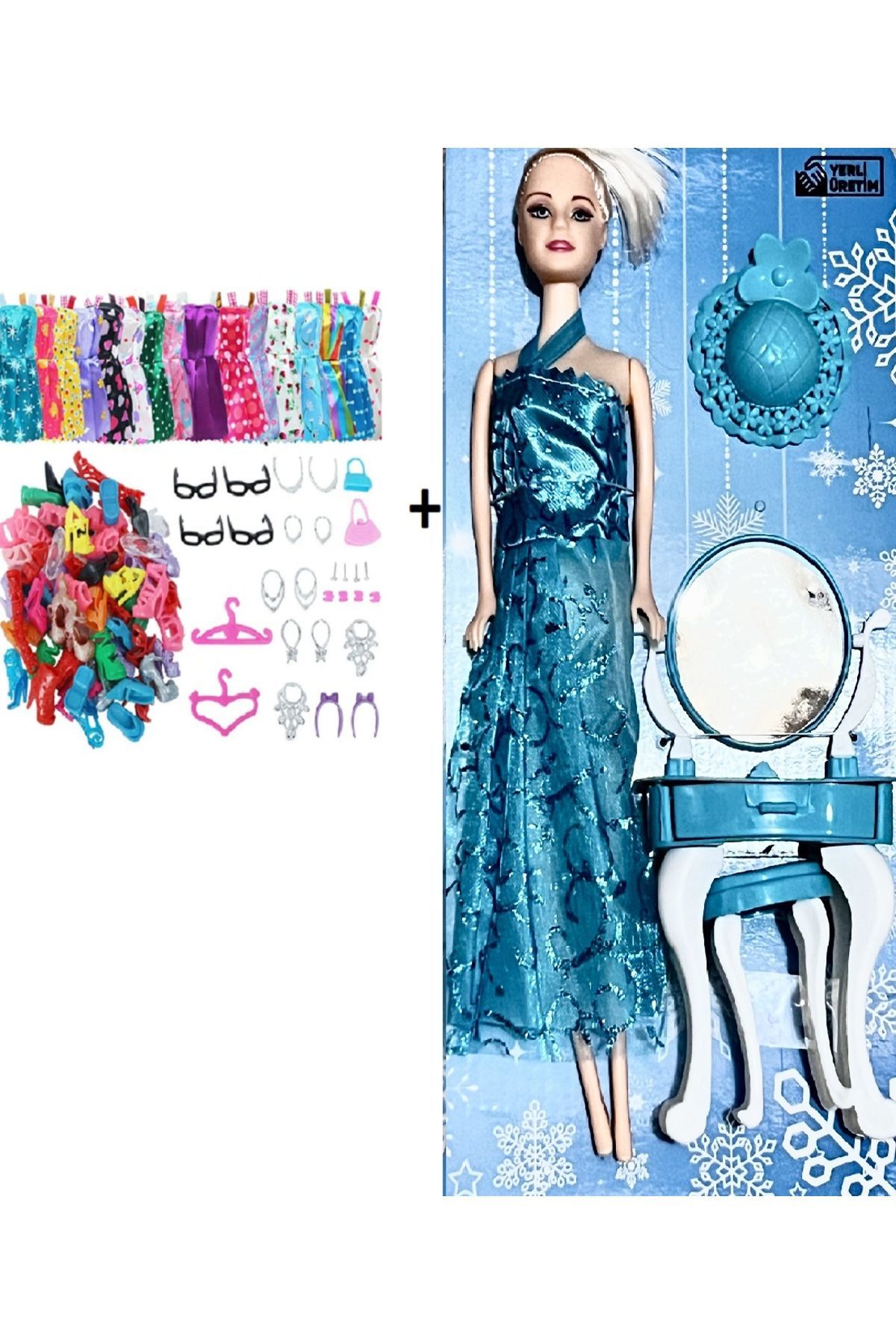 48 Parça Oyuncak Bebek Ve Aksesuarları Barbie Frozen Uyumludur Görsel Gibidir