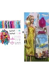 46 Parça Oyuncak Bebek ve Aksesuarları Barbie Frozen Uyumludur görsel gibidir