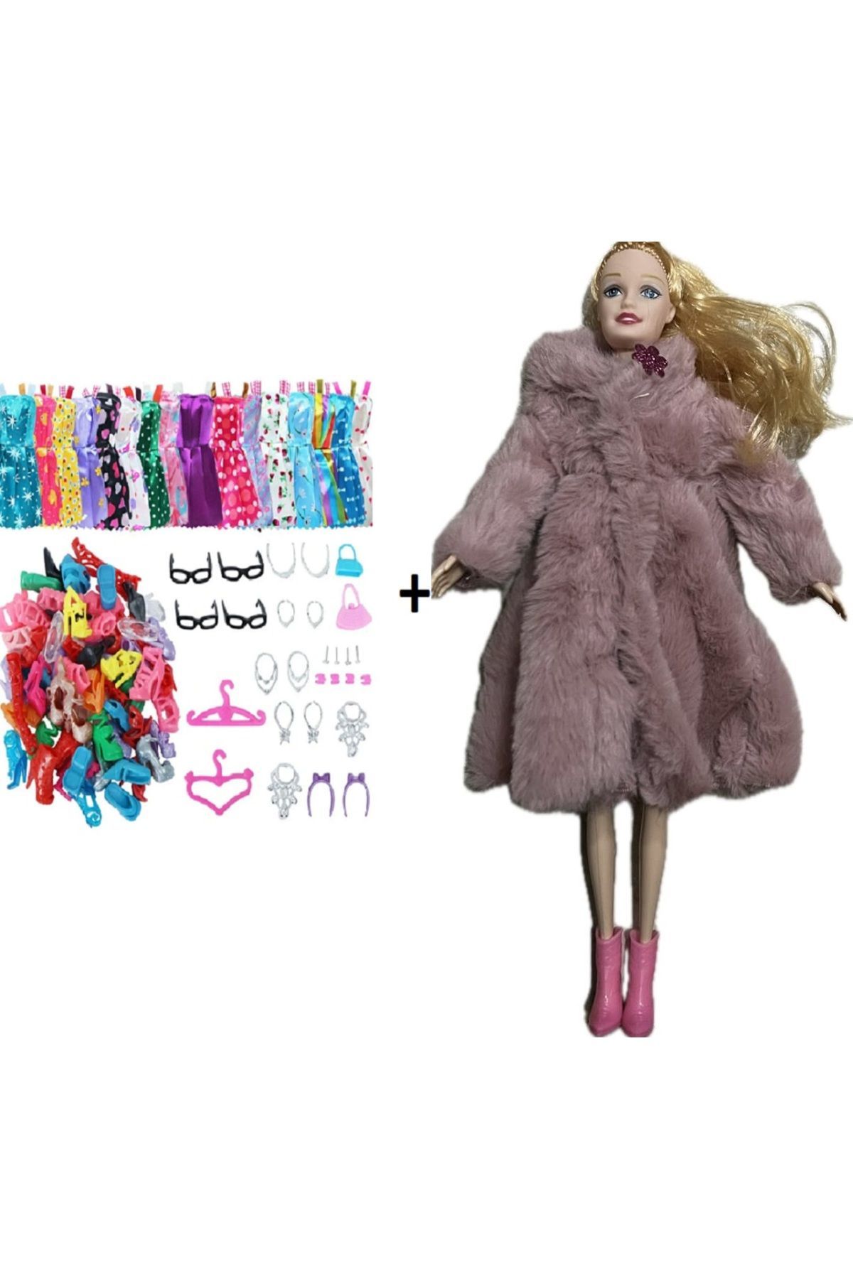 45 Parça Oyuncak Bebek Ve Aksesuarları Barbie Frozen Uyumludur Görsel Gibidir