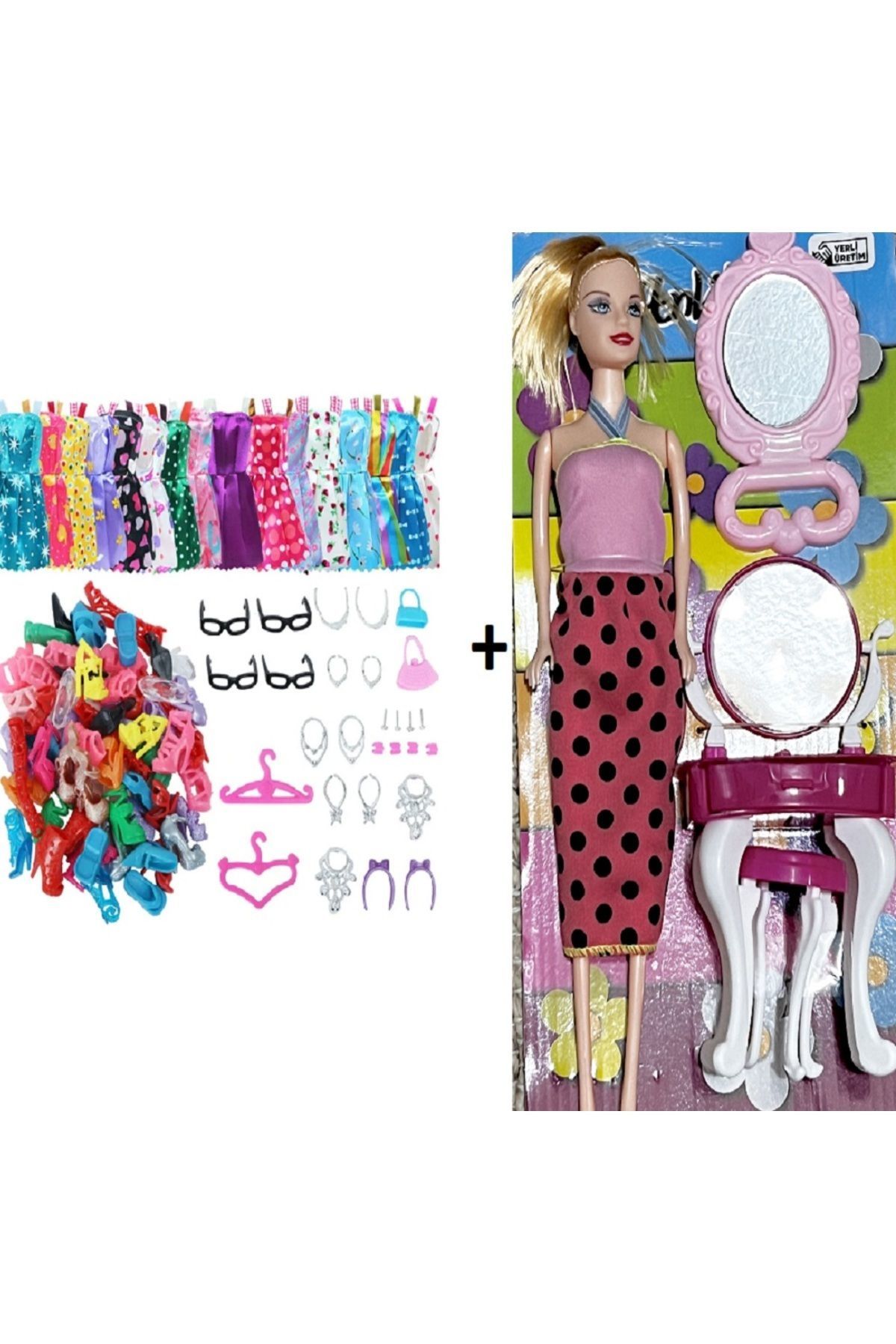 48 Parça Oyuncak Bebek Ve Aksesuarları Barbi Frozen Uyumludur Görsel Gibidir