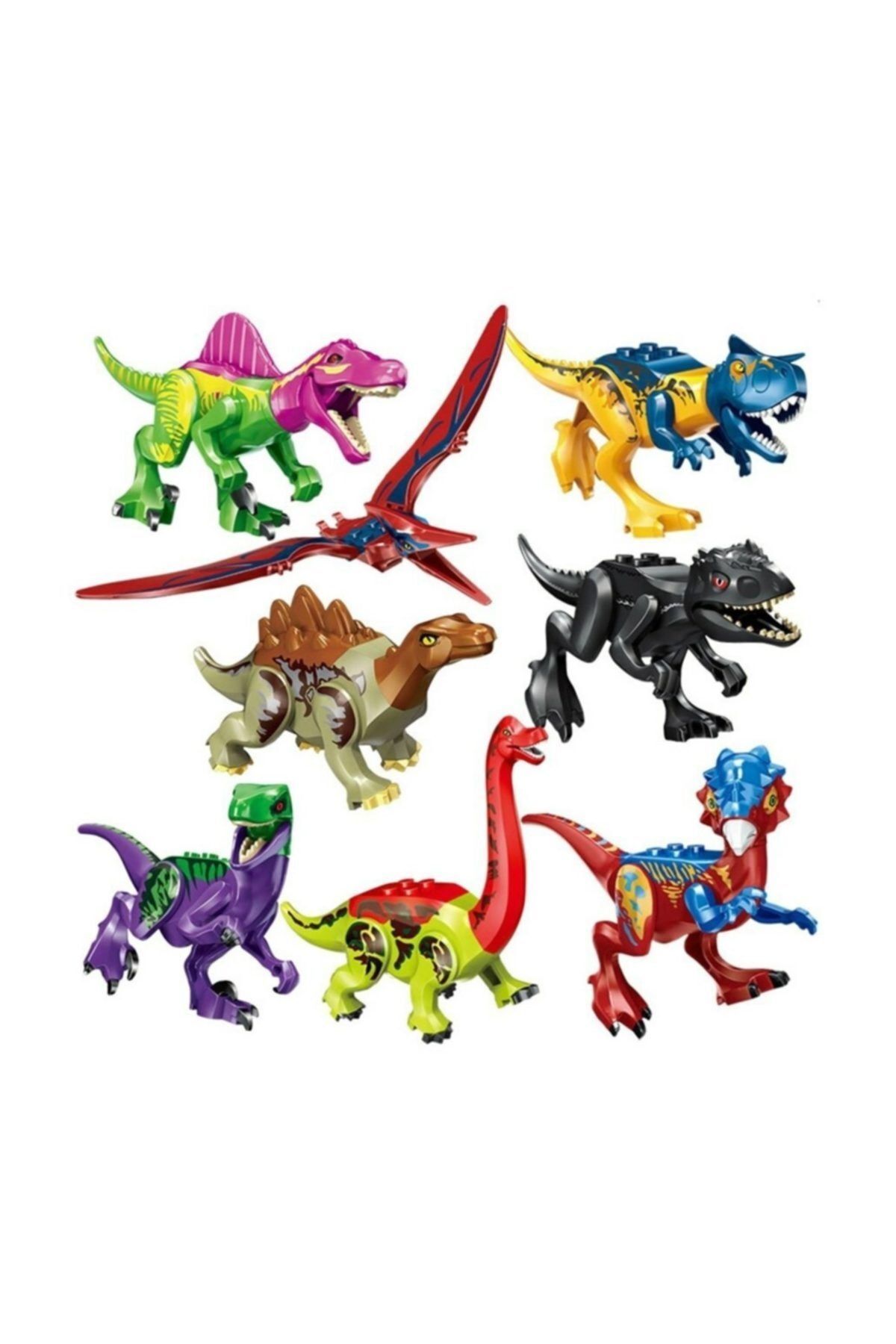 8 Adet Lego Uyumlu Dinozor Seti
