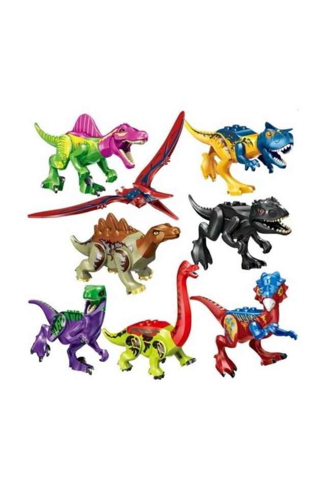 8 Adet Lego Uyumlu Dinozor Seti