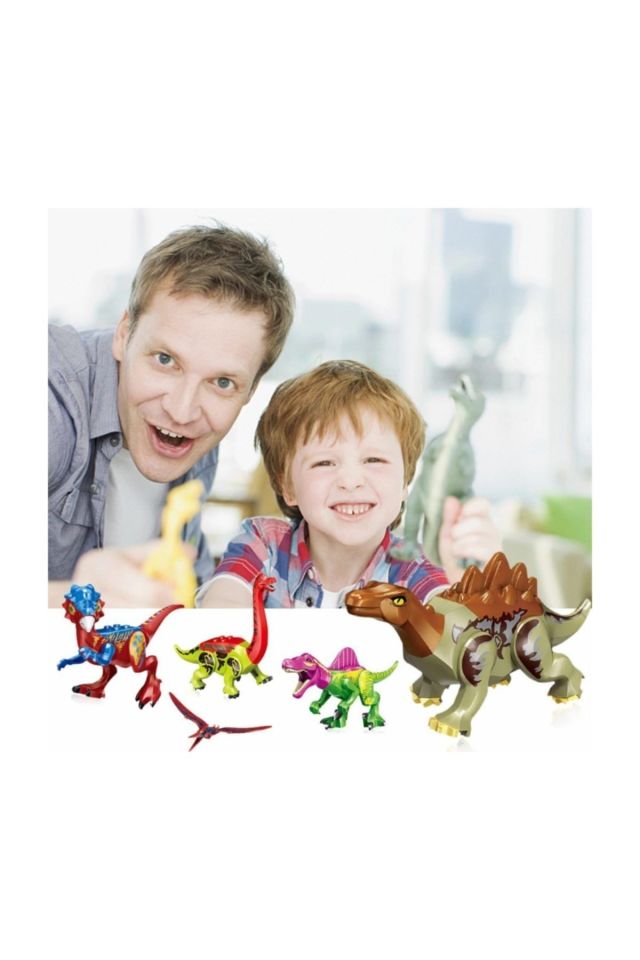 8 Adet Lego Uyumlu Dinozor Seti